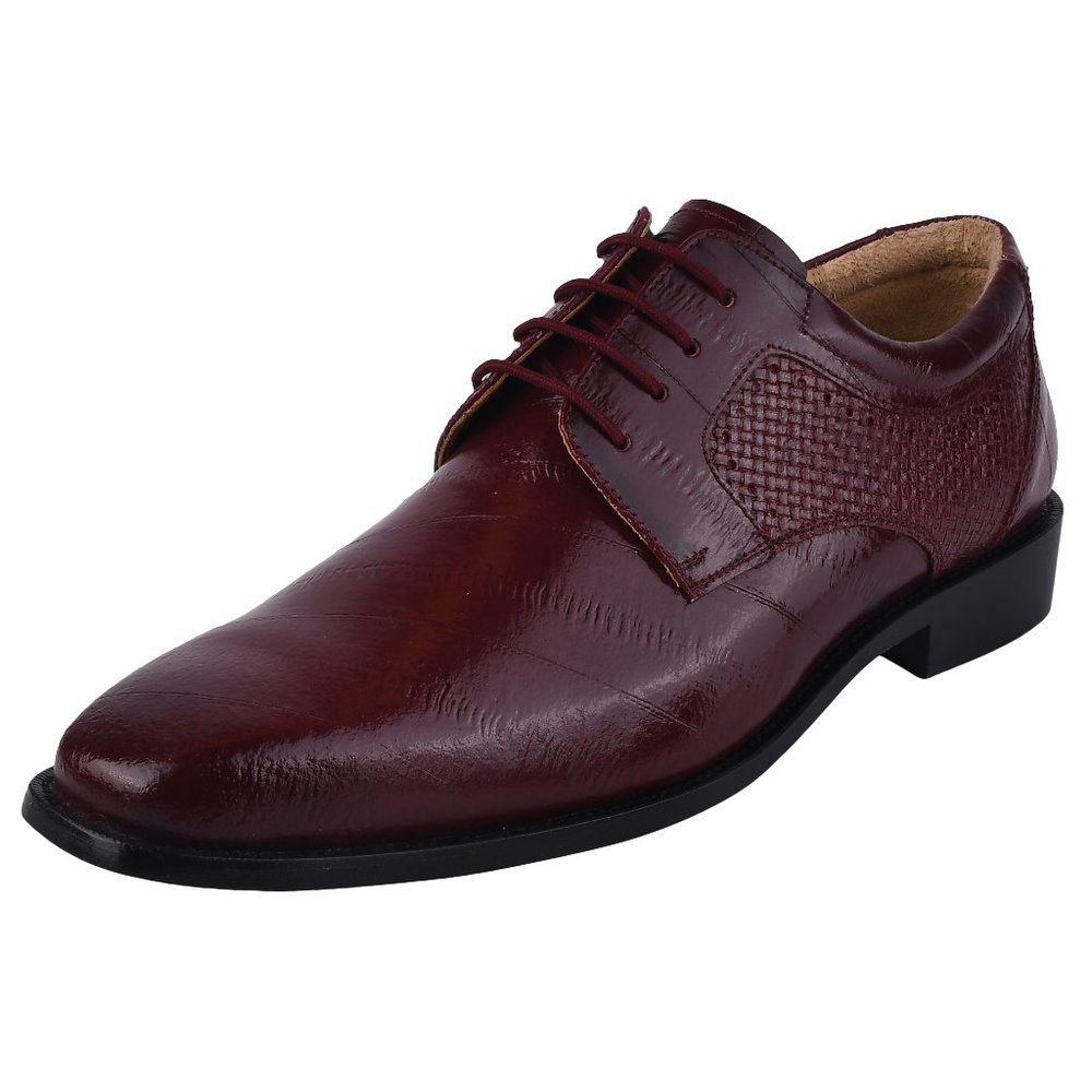 LIBERTYZENO Mens Knitted Design Genuine Leather Lace Up Oxford Dress Sho…